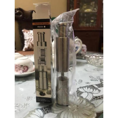 Dụng cụ xay tiêu bấm + rắc muối tiêu tại chỗ (tiêu bấm inox)