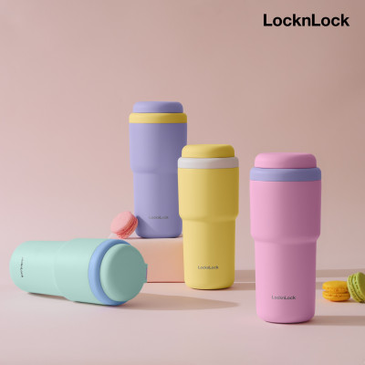Ly giữ nhiệt LocknLock 480ml Daily Macaron Tumbler màu tím LHC3292GRP, Hàng chính hãng thép không gỉ 316L - JoyMall