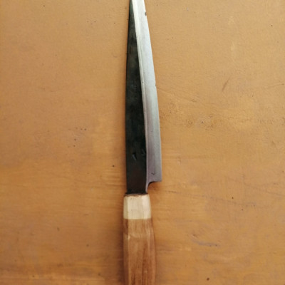  Dao Nhà Bếp, Dao Làm Cá Dáng Nhật, Cán Tròn Vàng,Cán Gỗ Lim Cao Cấp