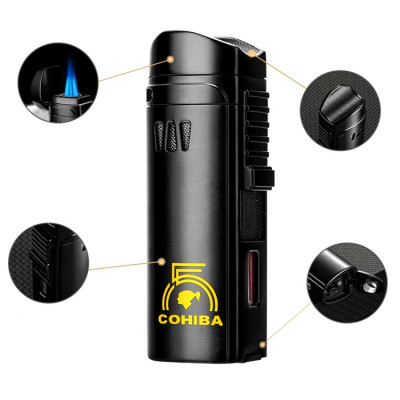 Vỏ Hột Quẹt Bật Lửa Khò 3 Tia  H179A Có Đục Kiêm Giá Đỡ - Nhiều Màu