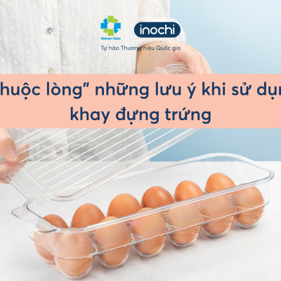 Khay đựng trứng kèm nắp đậy Inochi Yoko 12 quả