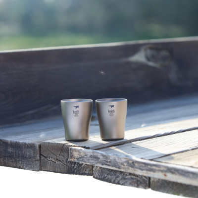 Bộ cốc uống rượu Titanium Wine Cup 10ml KEITH Ti9304 10ml (Bộ 2 chiếc)