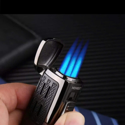 Vỏ Hộp Quẹt Bật Lửa Khò 3 Tia BCZ-466, Có Đục -Nhiều Màu