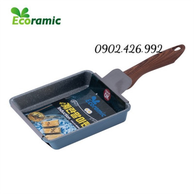 CHẢO ĐÚC TRỨNG CHỐNG DÍNH VÂN ĐÁ ĐÁY TỪ ECORAMIC