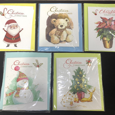 Combo 5 thiệp Noel trang trí 3D - size NA1