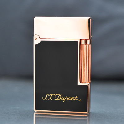 Vỏ Hột Quẹt Bật Lửa Gas Đá Upon Sơn Mài Đen Nắp Mạ Màu D131H