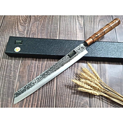 DAO BẾP PHÚC SEN -       DAO BẾP SASHIMI MẶT HOA VĂN MÃ F1 N4