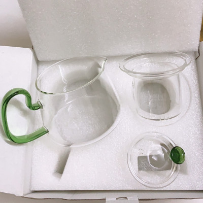 ẤM PHA TRÀ THỦY TINH CHỊU NHIỆT CAO CẤP CÓ LÕI LỌC THÍCH HỢP PHA TRÀ HOA ( GIAO NGẪU NHIÊN )