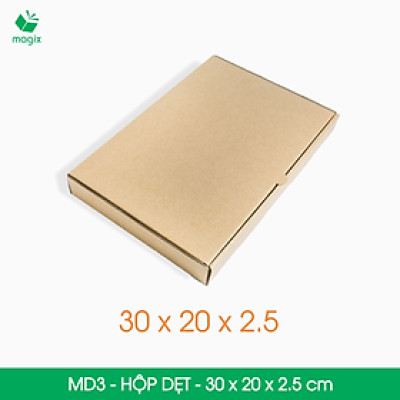 MD3 - 30x20x2.5cm - 25 Thùng hộp carton trơn đóng hàng