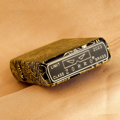 Vỏ Hột Quẹt Bật Lửa Xăng Đá Zorro Z2-1077 Khắc Họa Tiết Chim Phượng Hoàng Hoa Mẫu Đơn Phú Quý