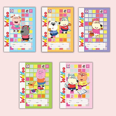 Combo 5 Cuốn Vở 48 Trang 4 Ô Ly WOLFOO