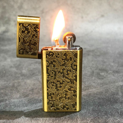 Vỏ Hột Quẹt Bật Lửa Xăng Đá Dolphin HY-699H Hoa Văn Độc Lạ - Nhiều Màu