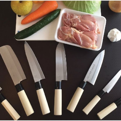 Dao thái làm bếp Tsubaro Nikken 29.5cm, tay cầm bằng gỗ không ngấm nước, đem lại cảm giác nhẹ nhàng khi sử dụng - nội địa Nhật Bản 