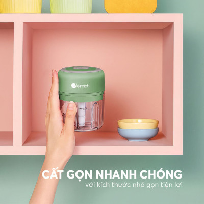 Máy xay tỏi ớt dùng pin sạc Elmich PBE-8659 250ml 50w, Hàng chính hãng, bảo hành 24 tháng - JoyMall