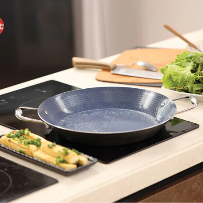 Chảo Paella iMat Hybrid 32cm màu xanh