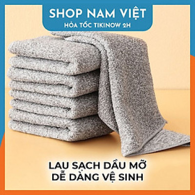 Khăn Than Tre Kháng Khuẩn Tẩy Dầu Mỡ, Dễ Vệ Sinh