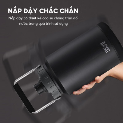 Bình giữ nhiệt Lebenlang LBL3028, phích giữ nhiệt dung tích lớn 3800ml, inox 304 - hàng chính hãng