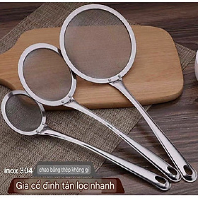 Vợt lưới lọc cặn cho dầu ăn và vớt bọt loại lớn đáy sâu inox 304 cao cấp ( có nhiều size ) sản phẩm bán đúng như hình ảnh đăng chắc chắn - MLS