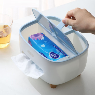 Hộp đựng khăn giấy, remote, điện thoại để bàn cao cấp, Kệ lưu trữ đồ dùng đa năng siêu tiện dụng