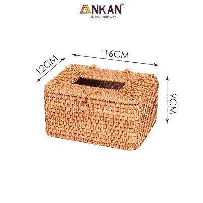 Hộp Đựng Khăn Giấy Mây Tre Đan Tự Nhiên Cao Cấp – Hộp Khăn Giấy Trang Trí Bàn, Decor Nhà Hàng Khách Sạn