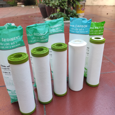 Bộ 5 lõi lọc nước số 1,2,3 LÕI LỌC THÔ dùng cho máy lọc nước R.O kangaroo aqua sanaky