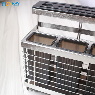 Kệ đựng đũa muỗng dao kéo inox 304 dán tường Hobby home decor KDMT3
