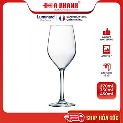 Ly Rượu Vang  Thuỷ Tinh Luminarc Mineral 270ML, 350ML & 450ML - bộ 6 ly - H2316, H2317 & H2318