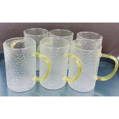 Cốc thủy tinh chịu nhiệt cao cấp vân sần cao