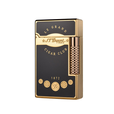 Vỏ Hột Quẹt Bật Lửa Gas Đá Upon DP23112 Sơn Mài Đen Viền Vàng - Màu Vàng/Bạc