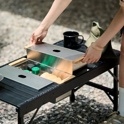 Hộp đựng đồ cắm trại bằng thép không gỉ cho bàn IGT NatureHike CNH22SN013