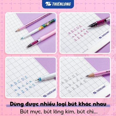 Combo 10 Tập học sinh 48 trang 5 ô ly vuông 2.5mm chấm kẻ 2/3 120gsm NB-120 Thiên Long - Mẫu ngẫu nhiên