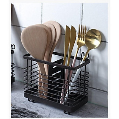 Ống cắm đũa 2 ngăn sắt sơn tĩnh điện 