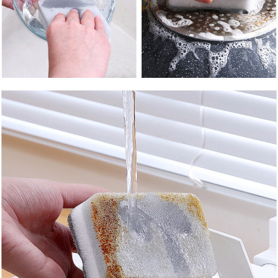 Miếng bọt biển rửa chén bát xoong nồi, bồn rửa chén, lavabo hai mặt siêu sạch tiện dụng