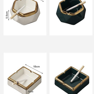 GẠT TÀN BẰNG SỨ CAO CẤP SANG TRỌNG HÌNH LỤC LĂNG - VD84