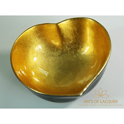 Bát Sơn Mài Hình Trái Tim Vàng