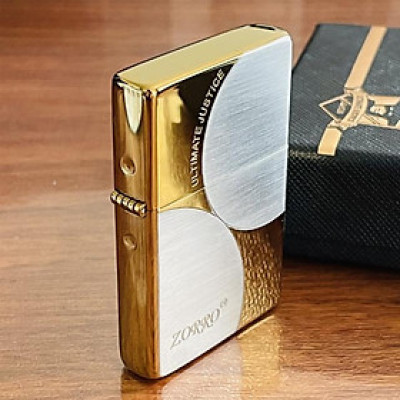 Vỏ Hột Quẹt Bật Lửa Xăng Đá Zorro ZXL-001 Thiết Kế Đẹp Độc Lạ - Dùng Xăng Bấc Đá Cao Cấp