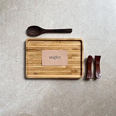  Khay tre tròn, vuông, chữ nhật decor ONGTRE hình chữ nhật đựng đồ ăn, uống trà