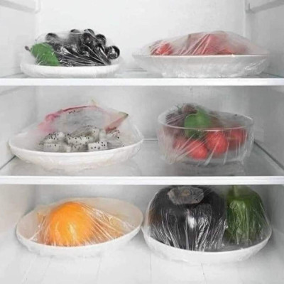 100 Túi Màng Bọc Thực Phẩm Thông Minh PE An Toàn Túi Gấu Có Chun Bọc Đồ Ăn Co Giãn Siêu Dai Cao Cấp Chính Hãng 