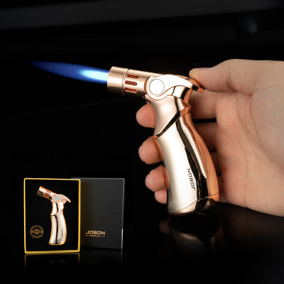 Vỏ Hột Quẹt Bật Lửa Gas Jobon ZB-659 Khò 4 Tia Cực Mạnh Vòi Nghiêng An Toàn, Tiện Lợi