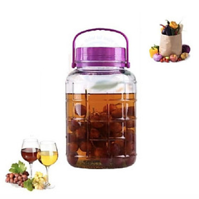 Bình Ngâm Rượu Thủy Tinh Nắp Tím Có Quai Xách Giá Rẻ Mã 2L và 3L
