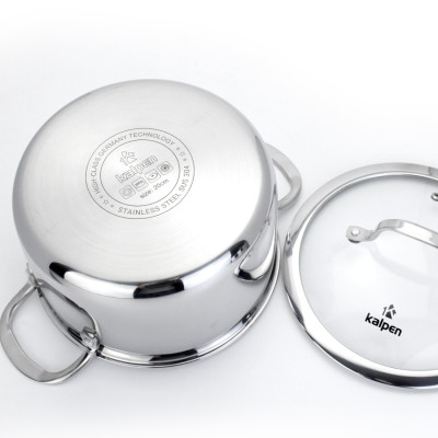 Bộ 3 Nồi Inox 3 Lớp Liền Khối Kalpen Kazler KZ1 Size 16,20,24cm Chuẩn Đức