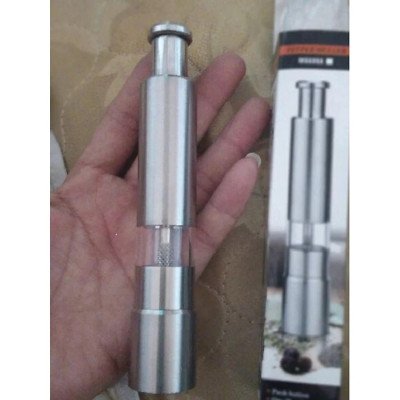 Dụng cụ xay tiêu bấm + rắc muối tiêu tại chỗ (tiêu bấm inox) - Hàng chính hãng