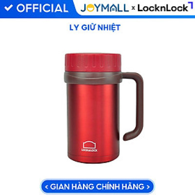 Cốc giữ nhiệt inox Lock&Lock Basic Table Mug 500ml LHC9002, Hàng chính hãng, tay cầm tiện lợi - JoyMall