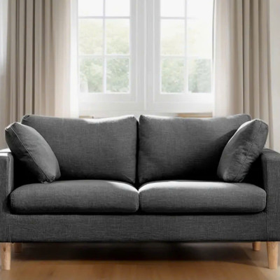 Sofa Tundo Contemporary Japanese-Inspired Sofa with Storage - 2-Seater, Removable & Washable Cover, Hardwood Frame for Living Room