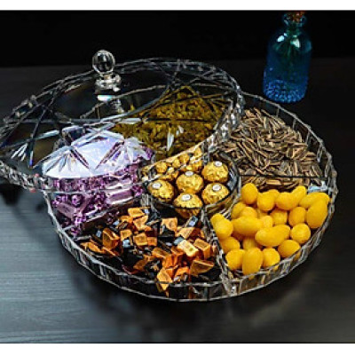 KHAY ĐỰNG MỨT TẾT BÁNH KẸO SANG TRỌNG NGÀY TẾT BẰNG NHỰA - ACRYLIC MEKA TRONG SUỐT CAO CẤP TTM05