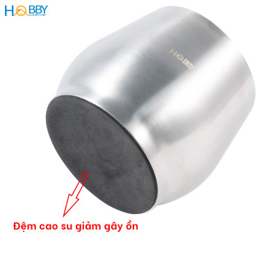 Chày cối inox 304 không rỉ có đế giảm ồn và nắp Hobby home decor CI1