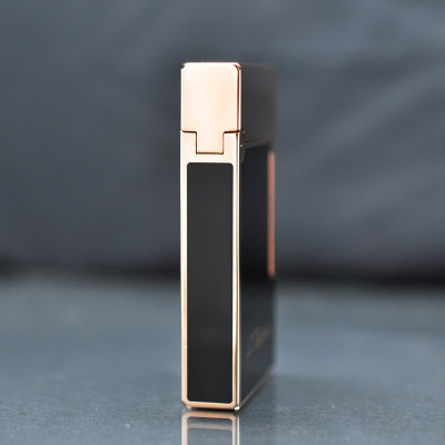 Vỏ Hột Quẹt Bật Lửa Gas Đá Upon Sơn Mài Đen Nắp Mạ Màu D131H