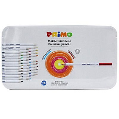 Hộp Thiếc Gồm 36 Bút Chì Màu Minabella PRIMO 5247MINAB36