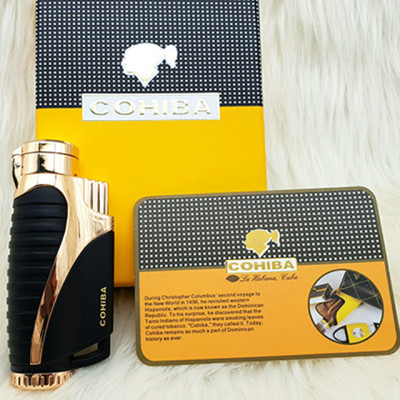 Vỏ Hộp Quẹt Bật Lửa Khò 3 Tia  COB-399 Kèm Đục I Ga Tiện Lợi Đẹp Độc Lạ - Dùng Gas Cao Cấp