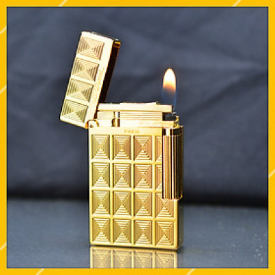 Vỏ Hột Quẹt Bật Lửa Gas Đá S.T Upon D59V Thiết Kế Họa Tiết Ô Vuông 3D Độc Đáo - Dùng Gas Đá Cao Cấp